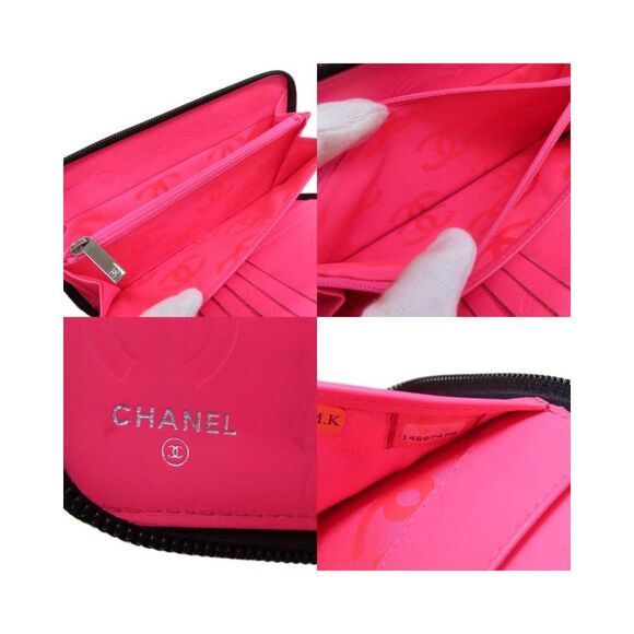 Pre Loved Chanel Quilted Wallet Classic Style Women Black - Picture 5 of 8